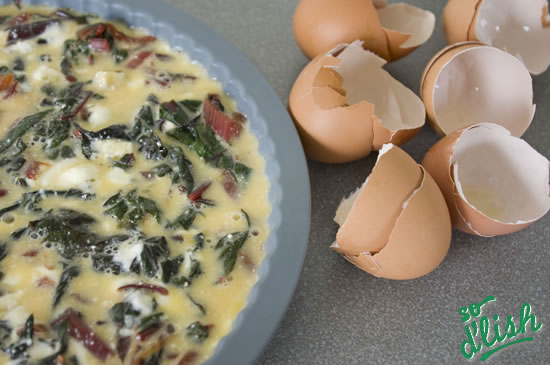 Beet (Swiss Chard) and feta quiche recipe :: So D'lish. New Zealand's food blog website